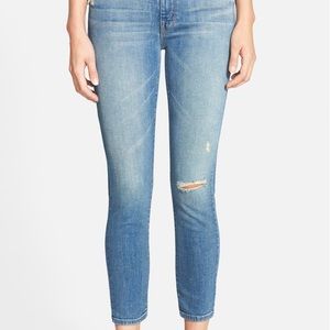 MOTHER high waisted looker crop jeans